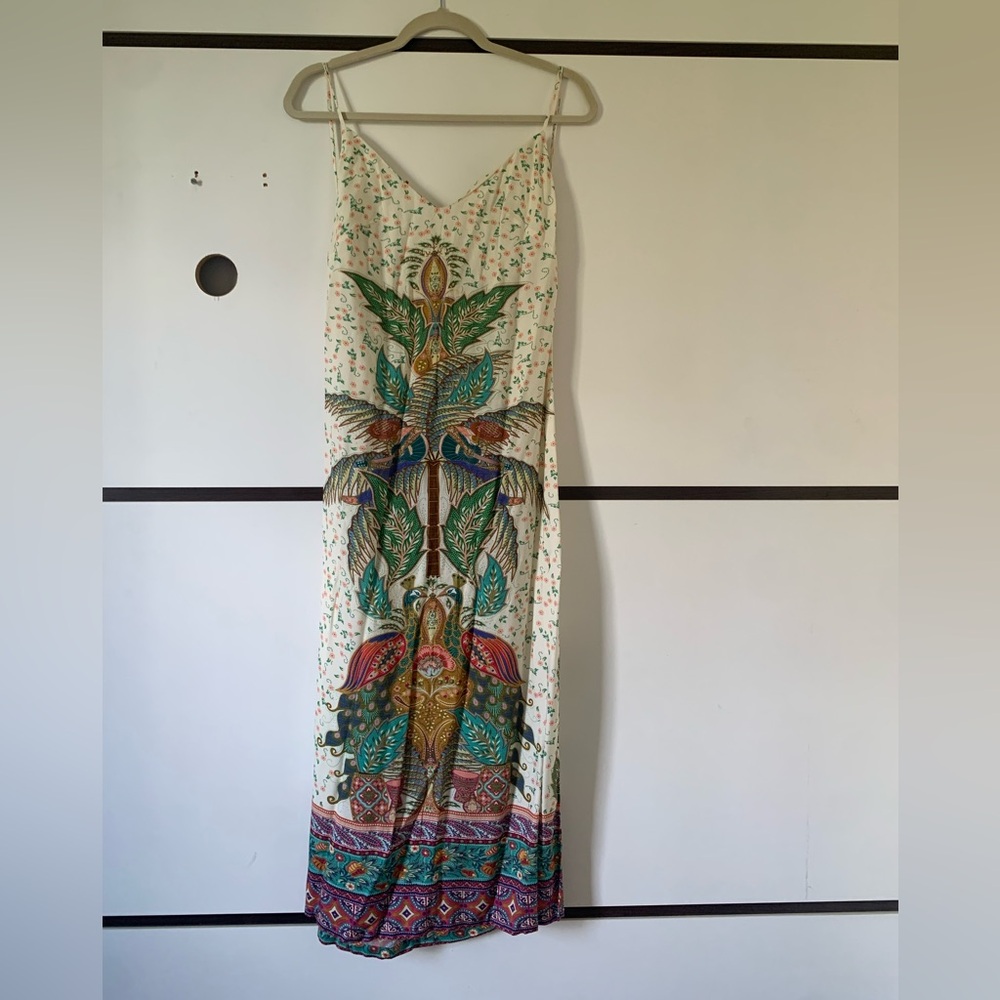 FARM Rio Made In Brazil Tropical Print Maxi Dress Peacocks